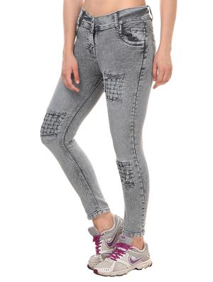 solid grey denim jeans - 15227485 - Standard Image - 2