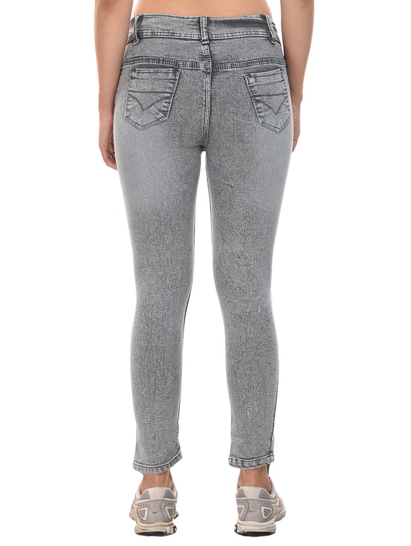 solid grey denim jeans - 15227485 - Zoom Image - 3