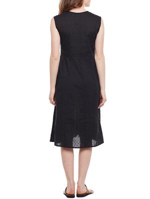 black cotton fusion kurta - 15227502 - Standard Image - 3