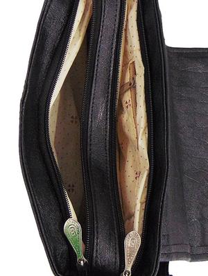 black leatherette (pu) regular sling bag - 15227600 - Standard Image - 3