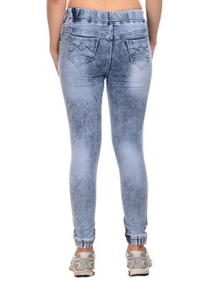 drawstring waist acid wash jeans - 15227616 - Standard Image - 3