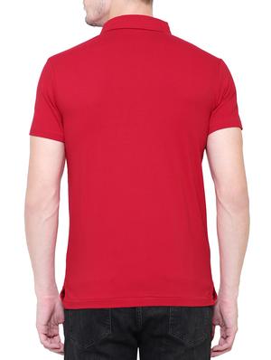 red cotton polo t-shirt - 15227703 - Standard Image - 3