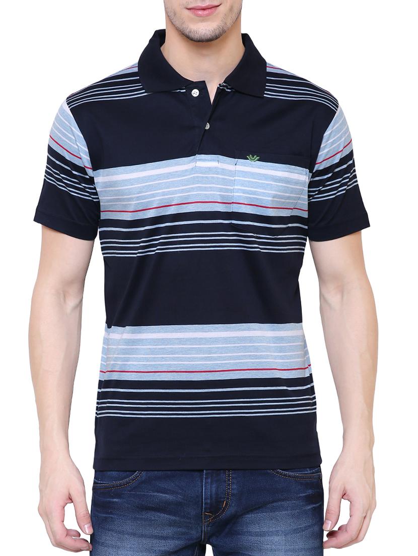 blue cotton polo t-shirt - 15227714 - Zoom Image - 1