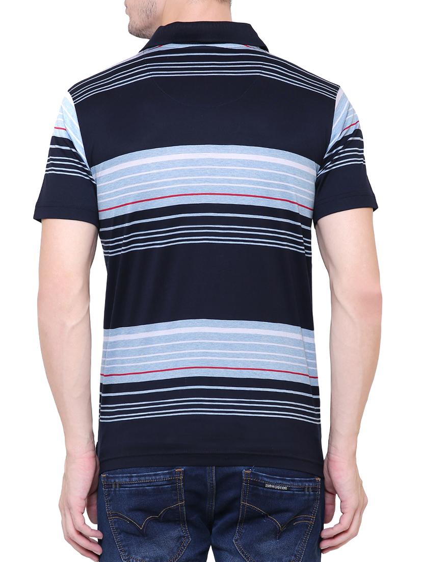 blue cotton polo t-shirt - 15227714 - Zoom Image - 3