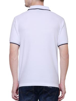 white cotton polo t-shirt - 15227748 - Standard Image - 3