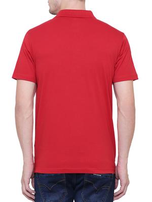 red cotton polo t-shirt - 15227760 - Standard Image - 3