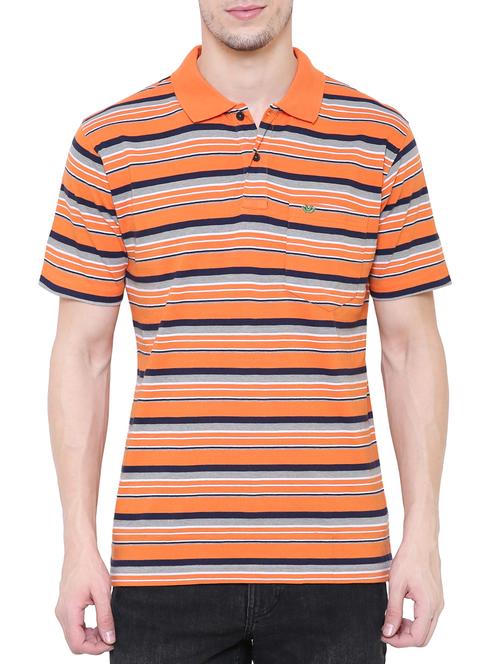 orange cotton polo t-shirt - 15227763 - Standard Image - 1
