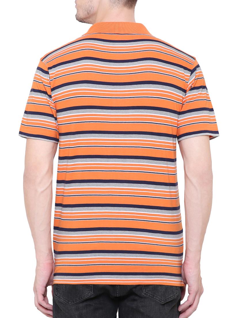 orange cotton polo t-shirt - 15227763 - Zoom Image - 3