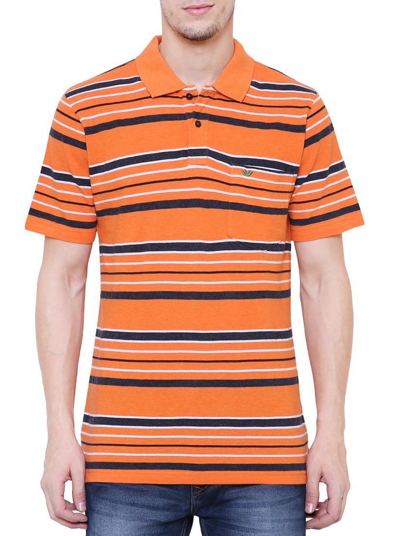 orange cotton polo t-shirt - 15227767 - Zoom Image - 1