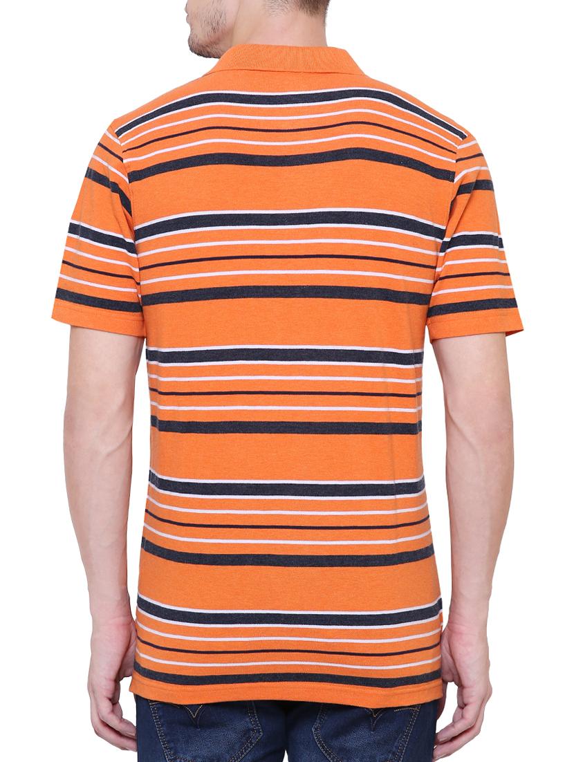 orange cotton polo t-shirt - 15227767 - Zoom Image - 3