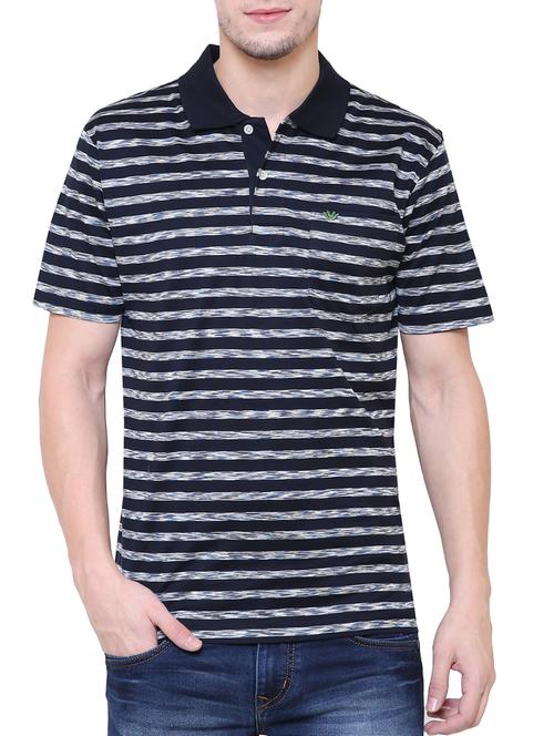 blue cotton polo t-shirt - 15227782 - Standard Image - 1