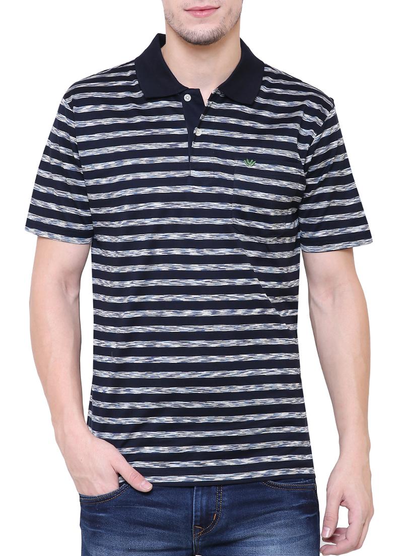 blue cotton polo t-shirt - 15227782 - Zoom Image - 1