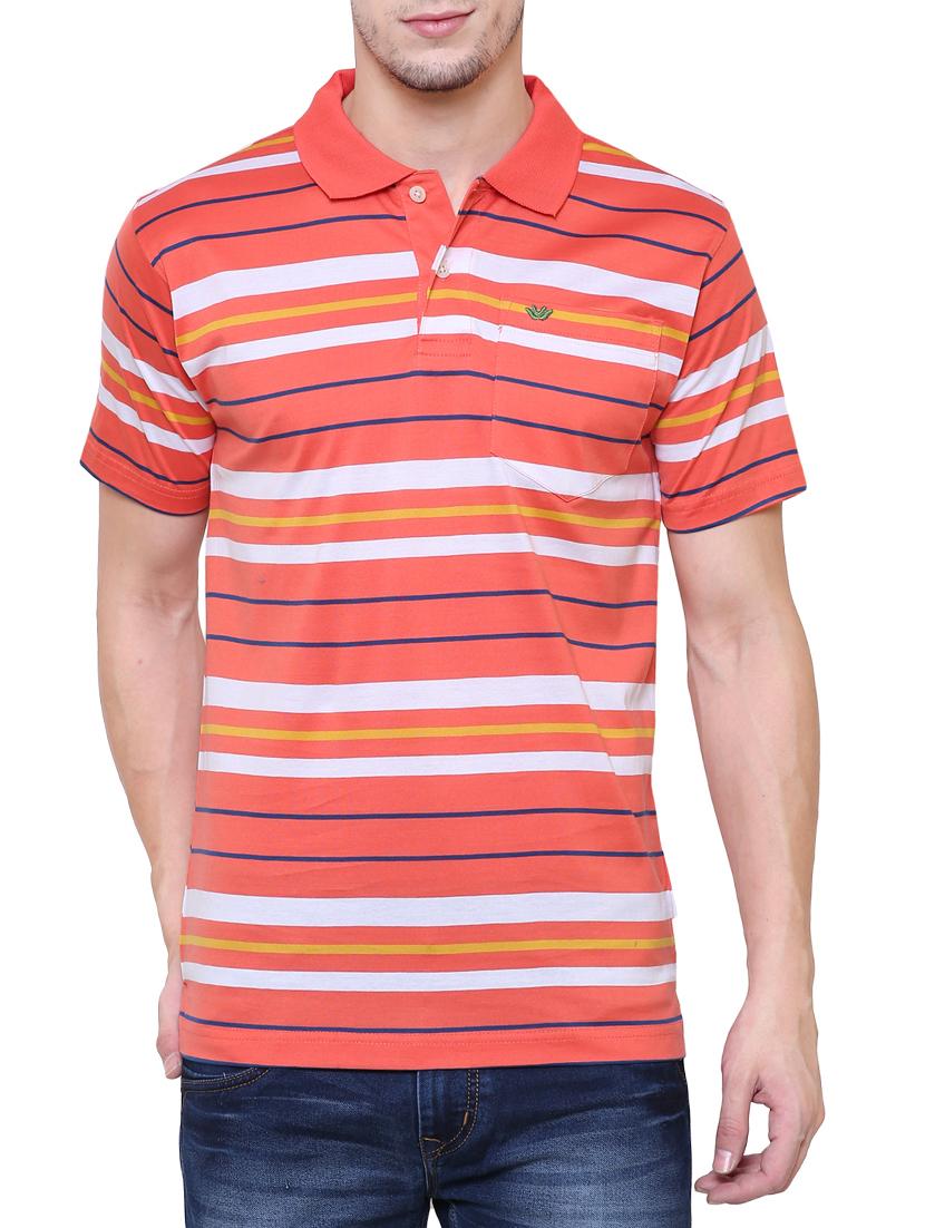 orange cotton polo t-shirt - 15227796 - Zoom Image - 1
