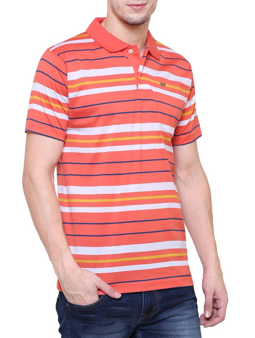 orange cotton polo t-shirt - 15227796 - Zoom Image - 2