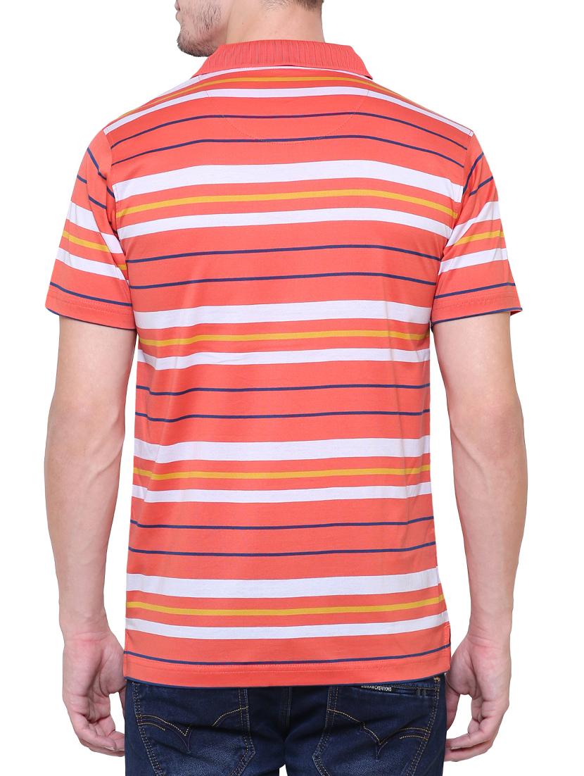 orange cotton polo t-shirt - 15227796 - Zoom Image - 3