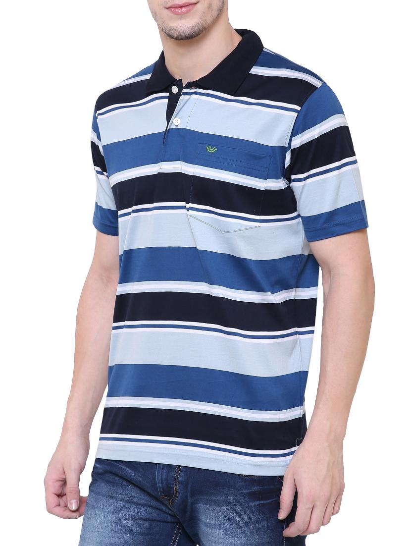 blue cotton polo t-shirt - 15227799 - Zoom Image - 2