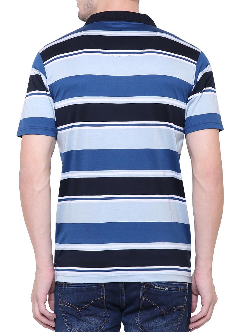 blue cotton polo t-shirt - 15227799 - Zoom Image - 3