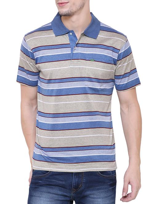 light blue cotton polo t-shirt - 15227807 - Standard Image - 1