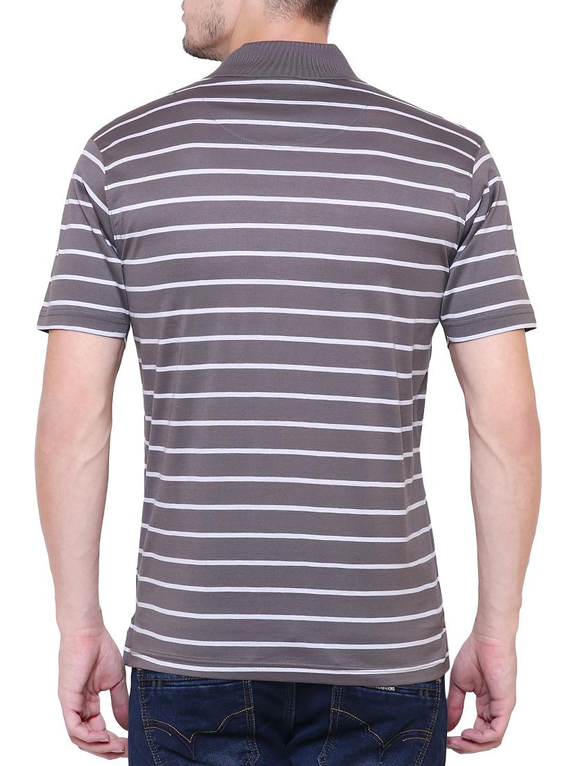 grey cotton polo t-shirt - 15227819 - Zoom Image - 3