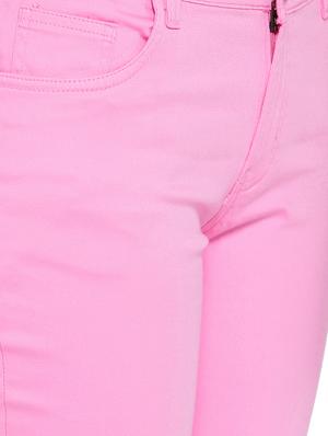 pink solid cotton chinos trouser - 15228075 - Standard Image - 5
