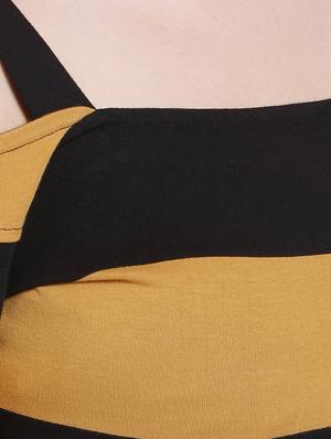 yellow striped fit & flare dress - 15228165 - Standard Image - 5