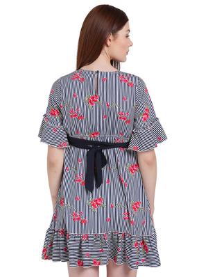 navy blue empire line dress - 15228167 - Standard Image - 3