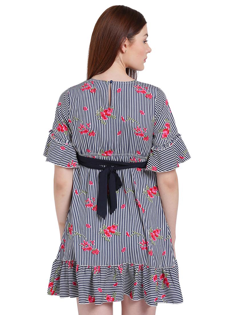 navy blue empire line dress - 15228167 - Zoom Image - 3