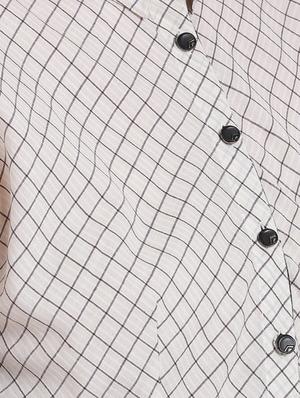 white cotton belted dress - 15228172 - Standard Image - 5