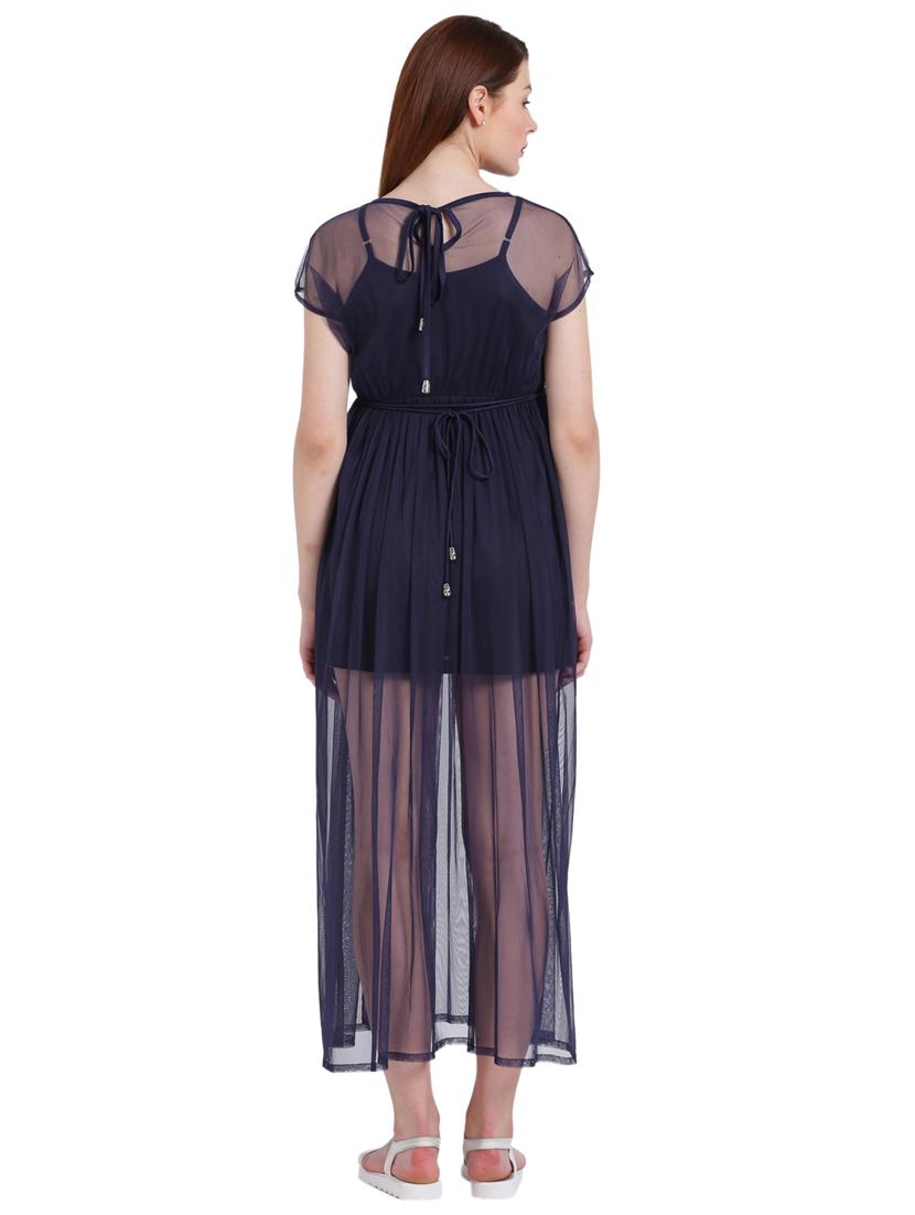 tie knot back floral embroidered maxi dress - 15228181 - Zoom Image - 3