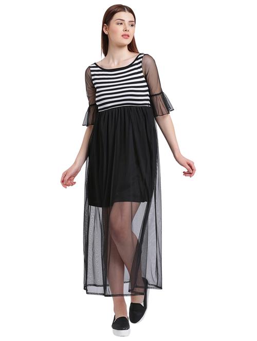 black striped maxi dress - 15228183 - Standard Image - 1
