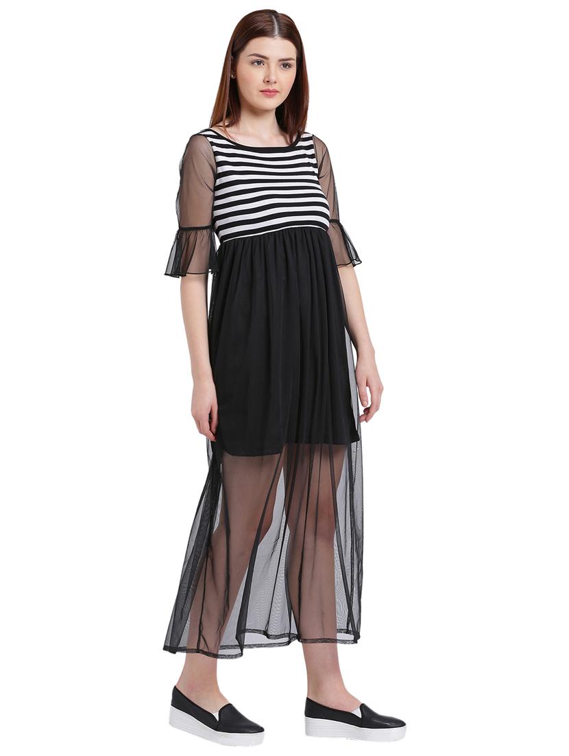 black striped maxi dress - 15228183 - Zoom Image - 2