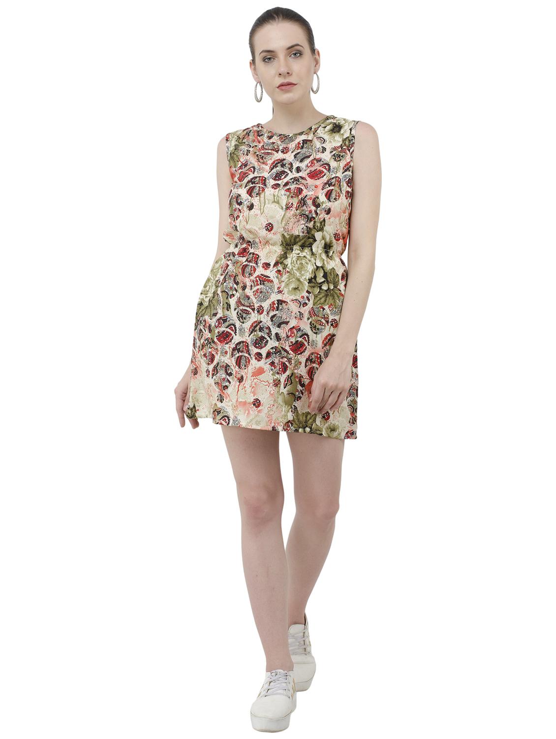 beige floral blouson dress - 15228521 - Zoom Image - 1