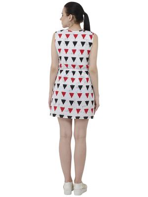 white printed blouson dress - 15228523 - Standard Image - 3