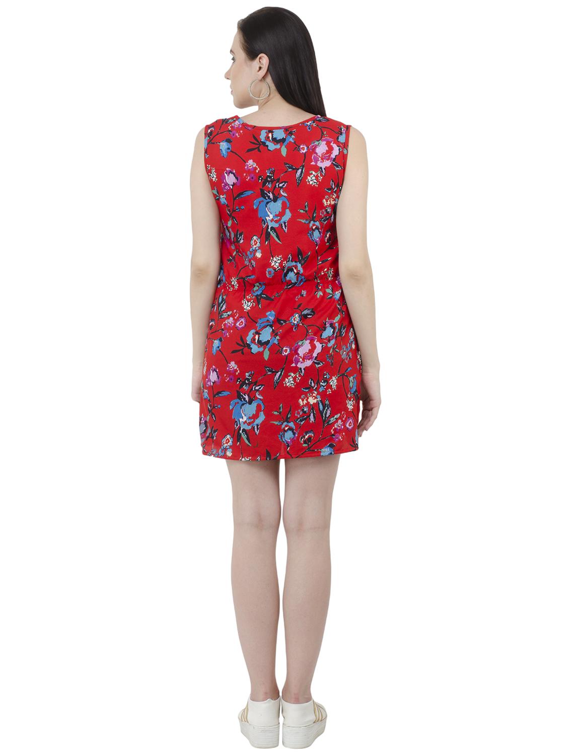 red printed blouson dress - 15228527 - Zoom Image - 3