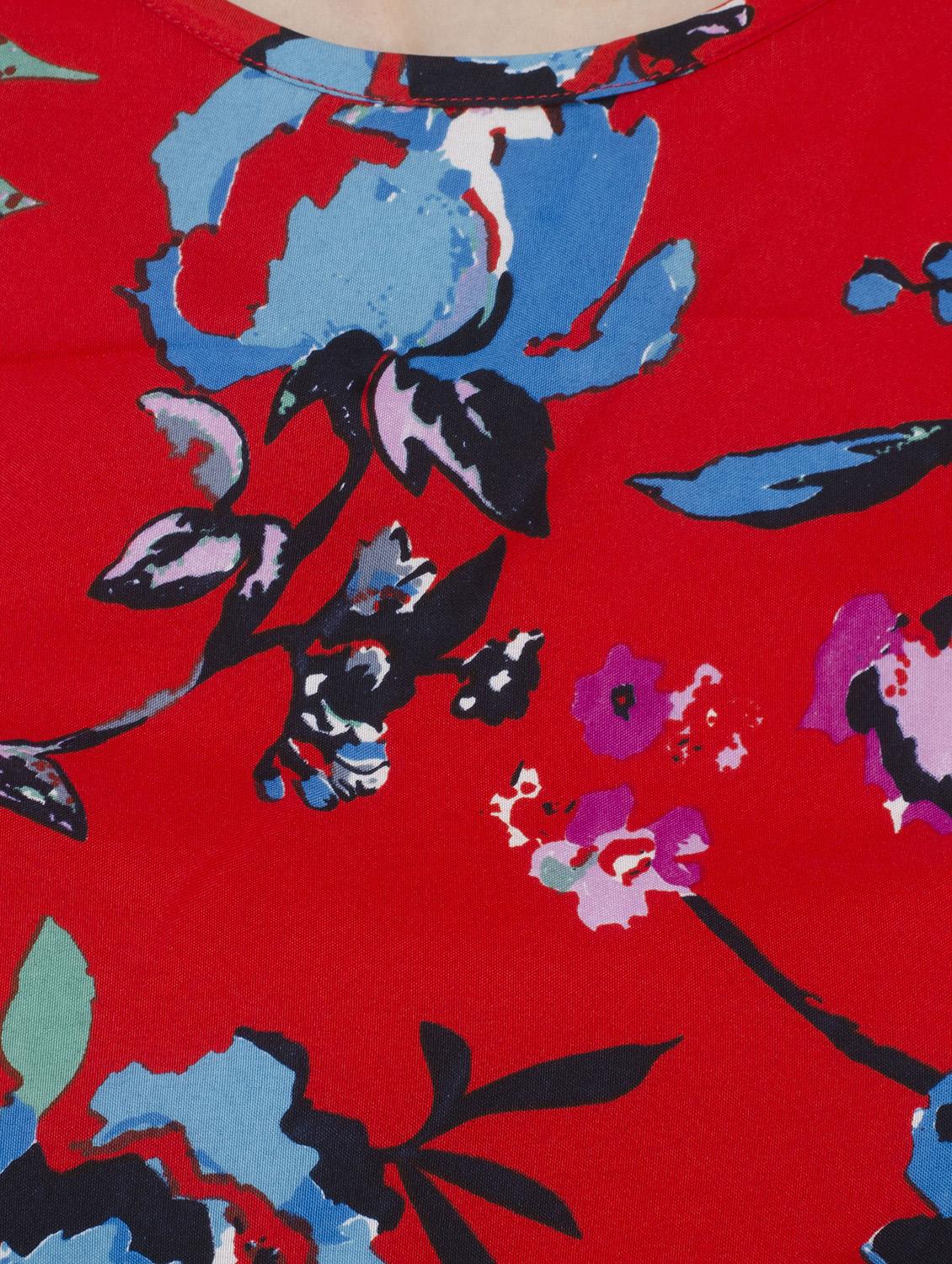 red printed blouson dress - 15228527 - Zoom Image - 4