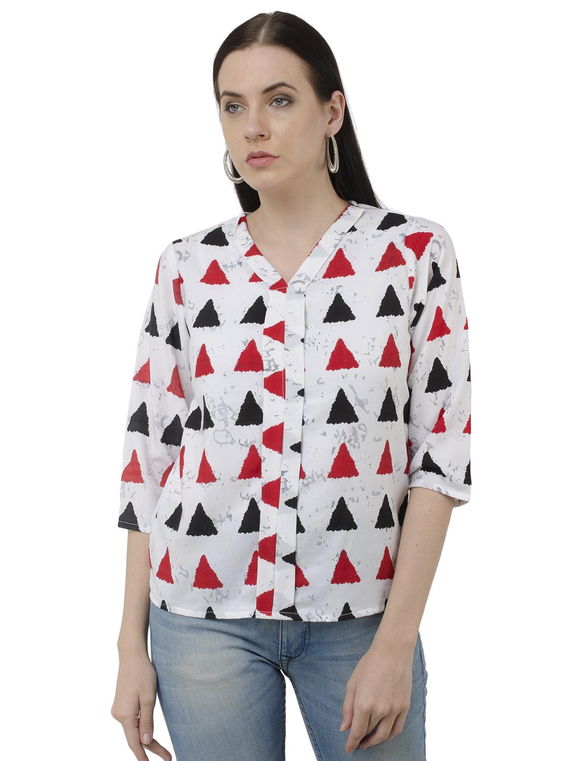 white printed top - 15228543 - Zoom Image - 1