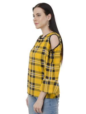 yellow checkered top - 15228552 - Standard Image - 2