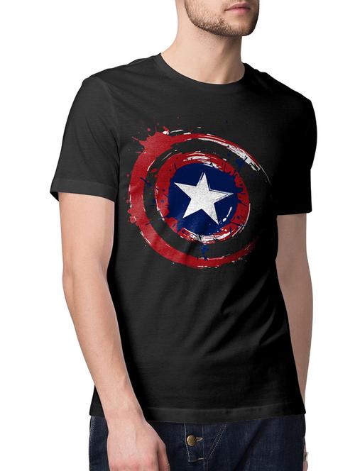 black cotton blend character print t-shirt - 15228674 - Very Small Image - 1