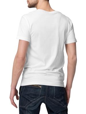 white cotton blend chest print t-shirt - 15229112 - Standard Image - 2