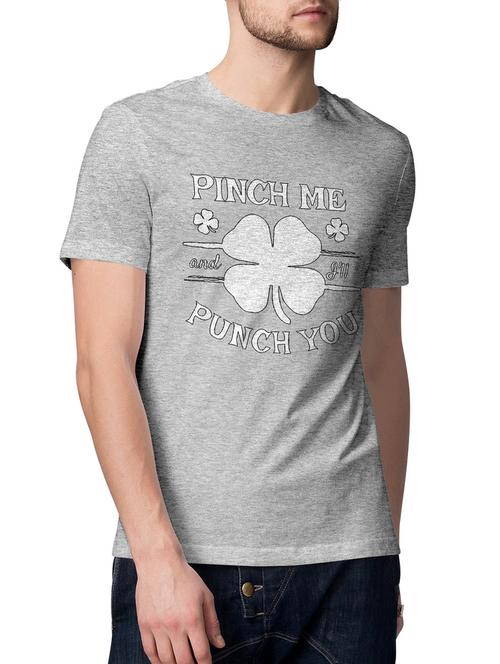 grey cotton blend chest print t-shirt - 15229142 - Very Small Image - 1