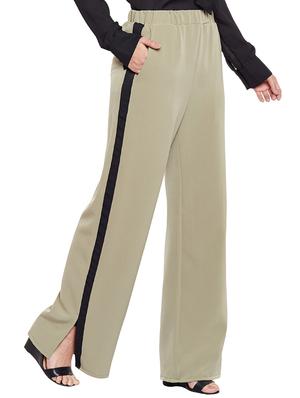 side slit wide leg trouser - 15229880 - Standard Image - 2