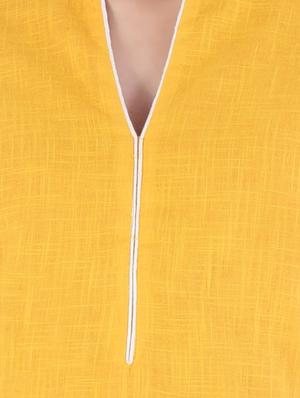 pink cotton straight kurta - 15230444 - Standard Image - 4