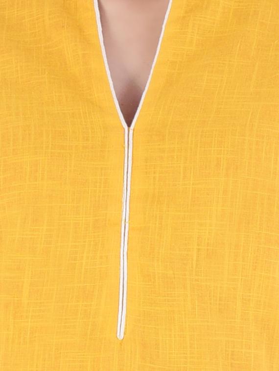 pink cotton straight kurta - 15230444 - Zoom Image - 4