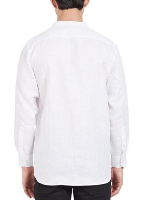 white linen casual shirt - 15230713 - Standard Image - 3
