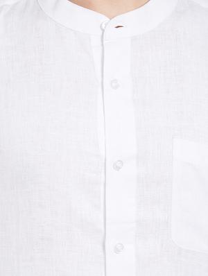 white linen casual shirt - 15230713 - Standard Image - 4