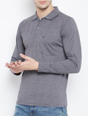 grey melange pocket t-shirt - 15230741 -  Standard Image - 1