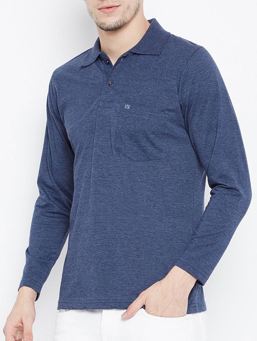 blue cotton pocket t-shirt - 15230752 - Zoom Image - 2