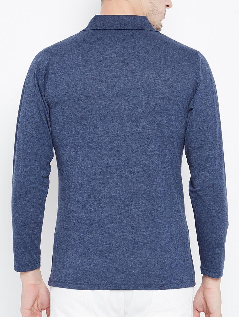 blue cotton pocket t-shirt - 15230752 - Zoom Image - 3