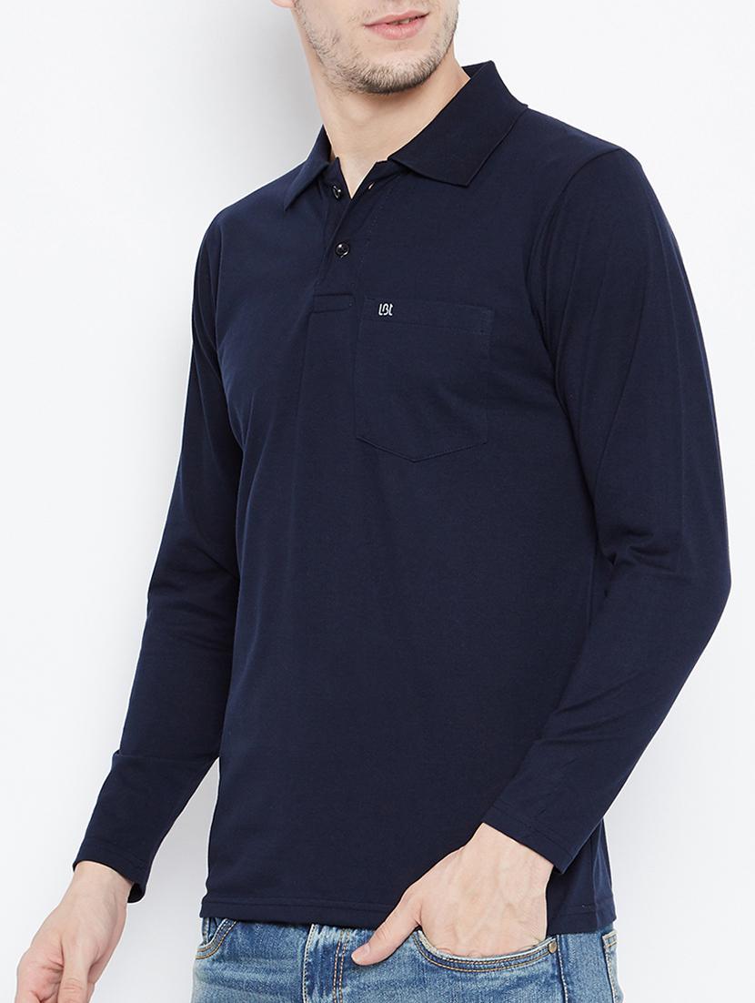 dark blue cotton pocket t-shirt - 15230811 - Zoom Image - 2