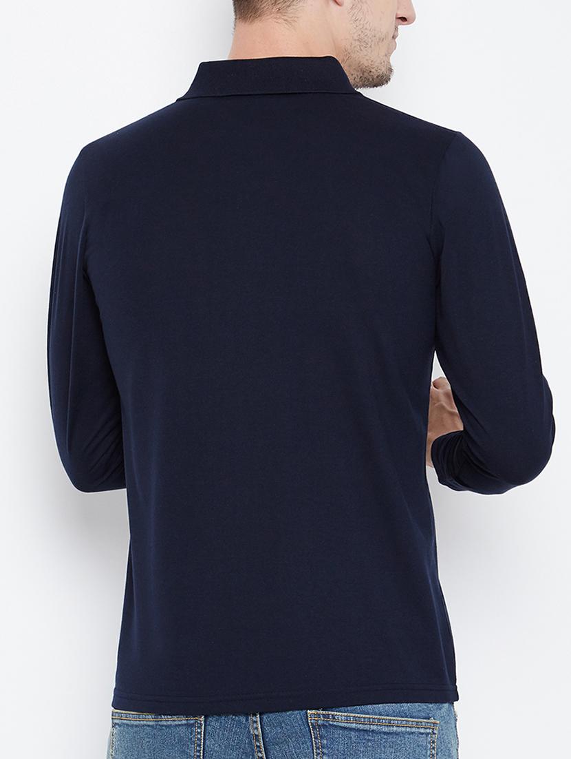 dark blue cotton pocket t-shirt - 15230811 - Zoom Image - 3